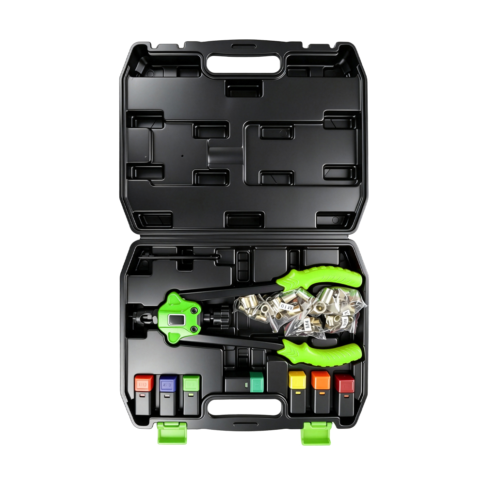 VT17741 78PC 13 inch hand rivet nut gun kit for M3-M12 threaded rivet nuts with storage case