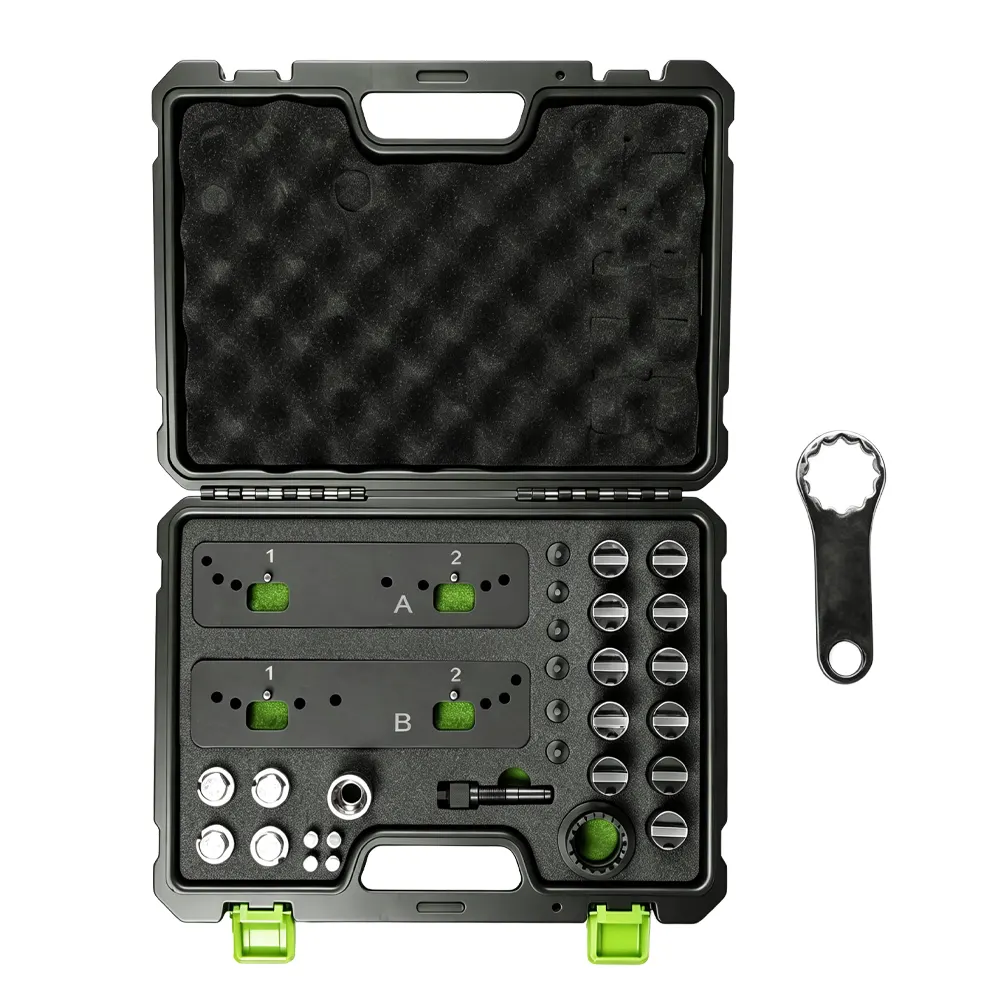 VAG EA839 2.9 3.0 TFSI Engine Timing Tool Set 5 VT17910 VAG EA839 engine timing tool set for Porsche, Audi and VW 2.9TFSI and 3.0TFSI engines, used for camshaft locking during timing chain service.