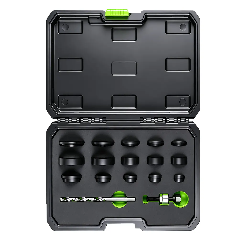 22PC Parking Sensor Hole Punch Tool Set 6 VT18181 parking sensor hole punch tool kit with multiple punch sizes for installing and replacing automotive PDC parking sensors.