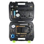 VT18343: kit completo de 46 piezas para comprobar la compresión y las fugas en motores de gasolina y diésel, destinado a medir la compresión y las fugas en los cilindros de motores HDi, TDCi, PD y otros motores de gasolina y diésel.