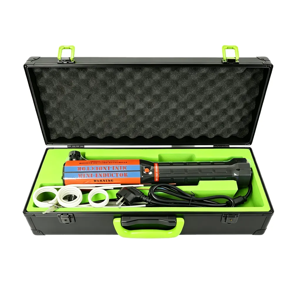 Kit de aquecedor por indução magnética de 1100 W 6 Kit de aquecimento por indução automóvel VT18568B com bobinas de aquecimento para o aquecimento sem chama de parafusos, porcas e componentes metálicos automóveis encravados.