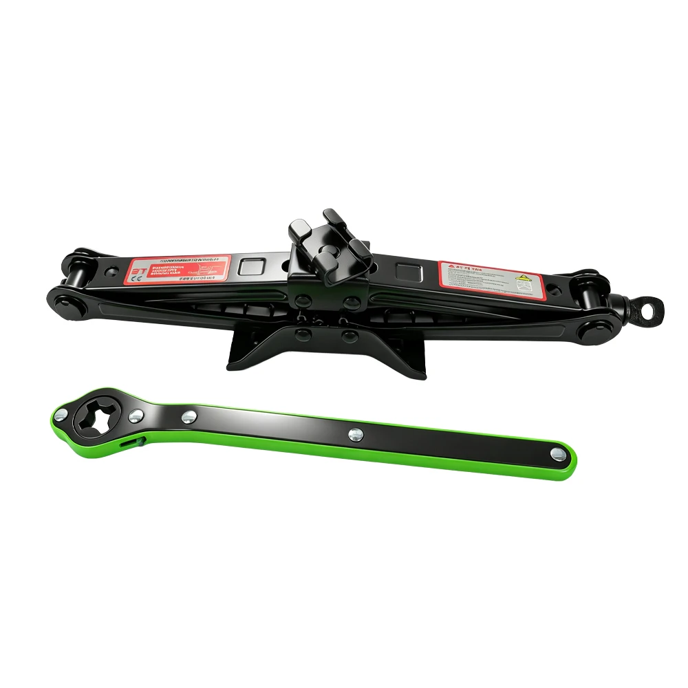 VT18572B1 2 ton scissor jack with ratchet wrench for vehicle lifting and emergency tire changes