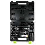 VT18574 9PC hydraulic nut splitter kit for removing seized, corroded and damaged nuts from automotive and mechanical assemblies.