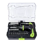 VT19702B medium universal socket tool set with built-in ratchet handle bits and sockets