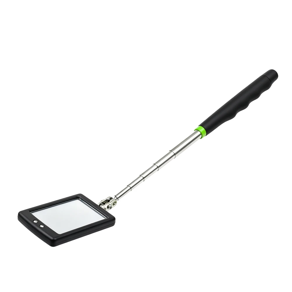 LED Telescopic Inspection Mirror 50×80mm 880mm 4 VTN1005 2-LED telescopic inspection mirror with extendable handle for automotive inspection