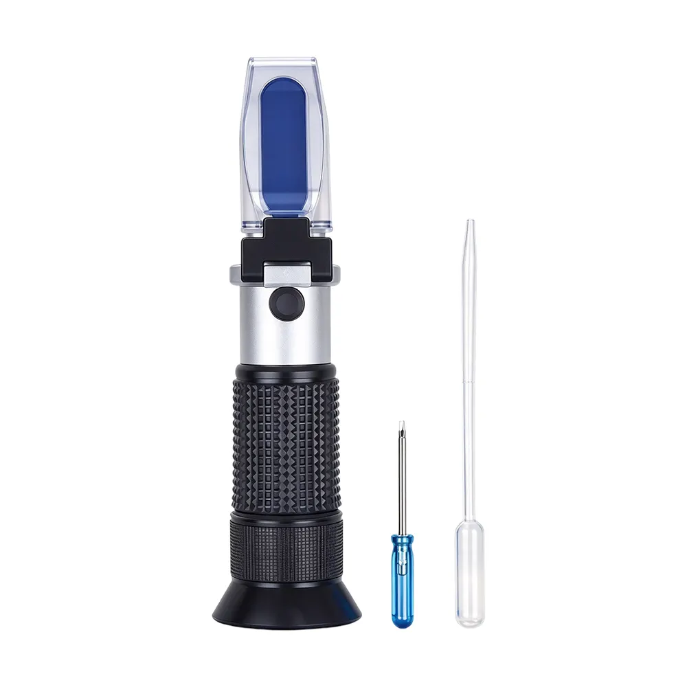 Automotive Coolant And Battery Fluid Refractometer 2 VT01069 Handheld automotive refractometer RHA-503 for checking coolant freezing point and battery electrolyte concentration.