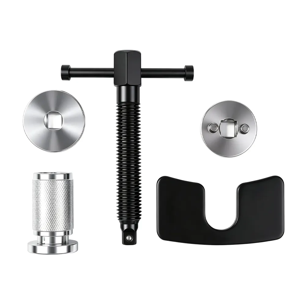 VT01133C Herramienta de retracción de pistones de freno con adaptador doble para retraer los pistones de la pinza del freno de disco trasero durante la sustitución de las pastillas de freno.