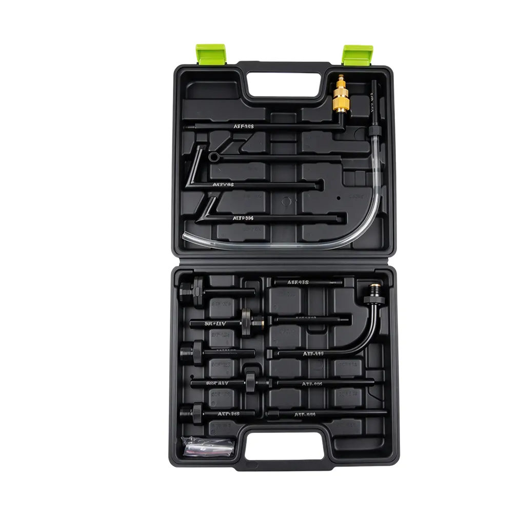 15PC Transmission Fluid Filling Adapter Set 6 VT01294G 15PC transmission fluid filling adapter set for servicing automatic transmissions on a wide range of vehicle applications.