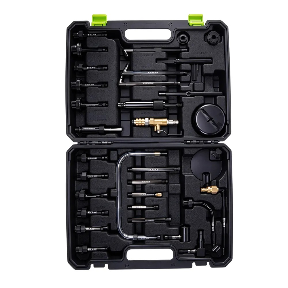 32PC Universal ATF Refueling Adapter Master Set 2 VT01294W2 Universal ATF transmission fluid filling adapter set with assorted connectors and service adapters for multiple automatic transmission systems.