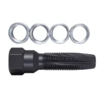 Kit de refilage VT01315 pour bougies d'allumage de 14 mm, comprenant un taraud, un alésoir et des inserts filetés M14 x 1,25 pour la réparation du filetage des bougies d'allumage.