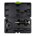 VT01587A Universal clutch alignment tool kit with centering spindle and interchangeable adapters for aligning clutch components during installation.