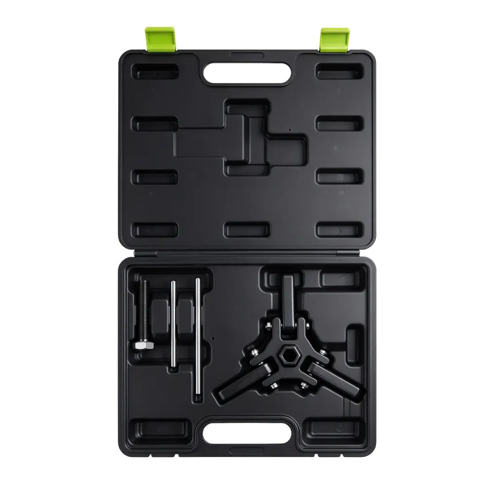 Herramienta para extraer la polea del amortiguador armónico para GM y Chrysler 3 VT01597 Juego de herramientas de extracción de tres brazos para desmontar rodamientos, engranajes, poleas y componentes montados a presión de vehículos.