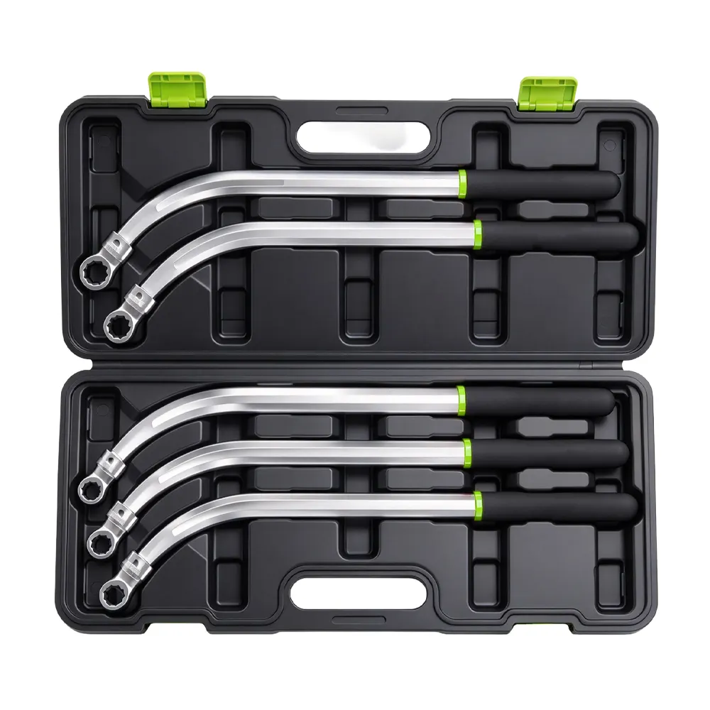 VT01731C Belt installation wrench kit with long curved wrenches for automotive belt and tensioner service.