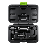 VT01868: Kit de extracción con martillo deslizante para inyectores diésel, con eje de extracción, contrapeso deslizante y adaptadores para desmontar inyectores diésel compatibles.
