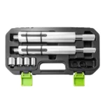 VT01884A Universal bearing and bushing installation tool set with two installation tools, interchangeable sleeves and support rings.