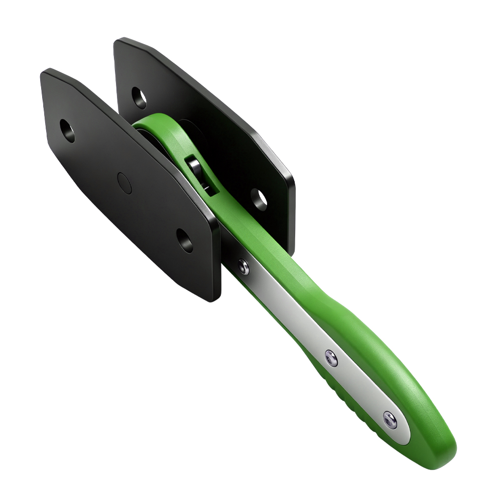 VT13409C Ratcheting brake piston spreader tool with dual pressure plates and ratchet mechanism for retracting brake caliper pistons.