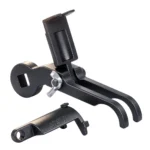 VT13480C Conjunto de ferramentas ajustáveis para fixação e bloqueio de motores, com dispositivo de fixação em forma de forquilha e ferramenta de bloqueio amovível, para determinadas aplicações de manutenção de motores.