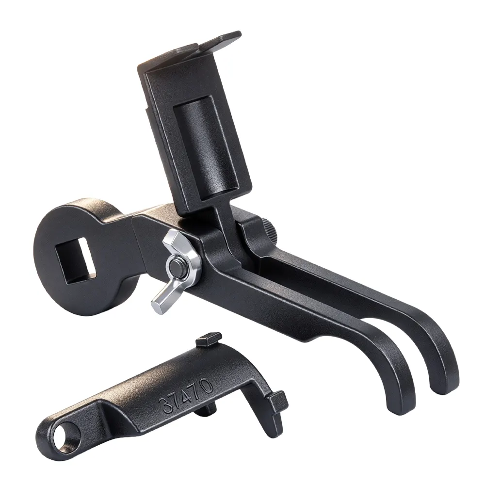 Herramienta para comprimir resortes de válvulas y balancines para Chrysler, Dodge y Jeep 5 VT13480C: Juego de herramientas ajustables para sujetar y bloquear motores, con un dispositivo de sujeción en forma de horquilla y una herramienta de bloqueo desmontable, para determinadas aplicaciones de mantenimiento de motores.