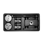 VT13543: Kit de herramientas reversibles para rebobinar pinzas de freno, con adaptadores ajustables de 2 y 3 clavijas para el mantenimiento de los pistones de freno tanto en sentido horario como antihorario.