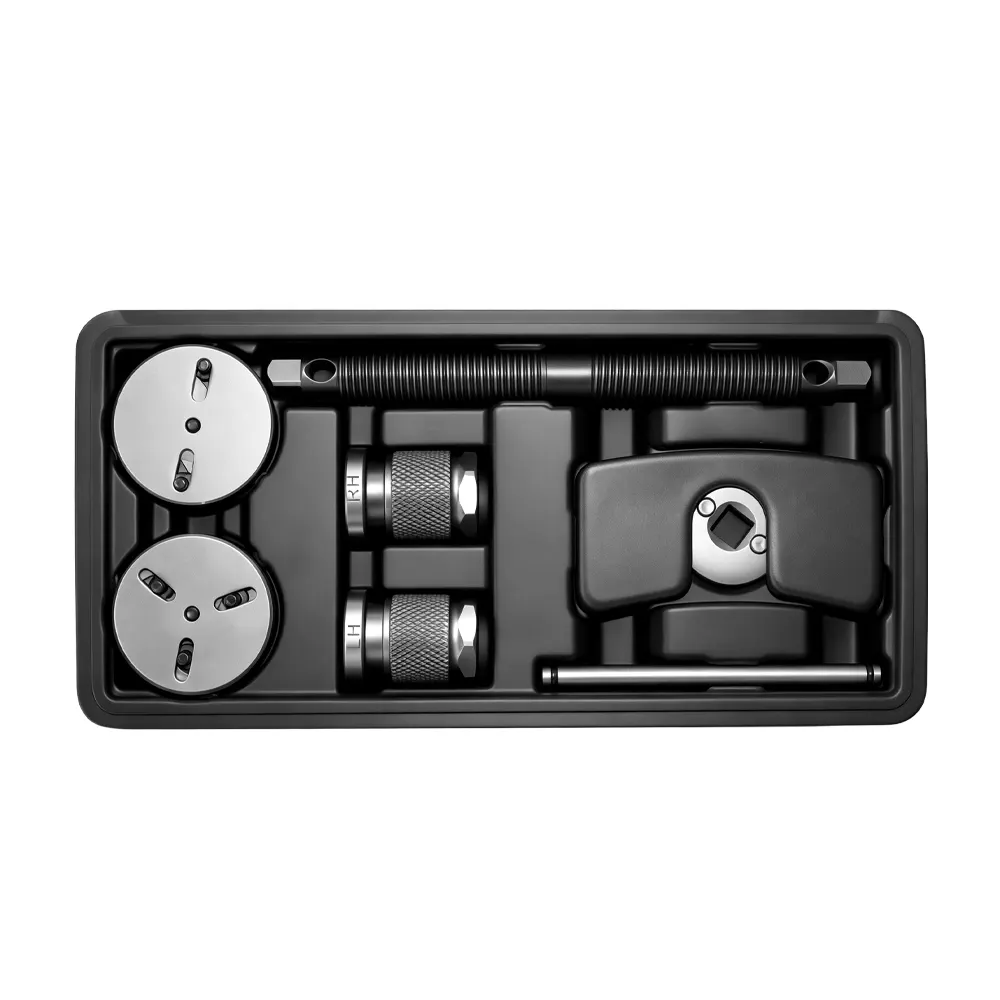 VT13543: Kit de herramientas reversibles para rebobinar pinzas de freno, con adaptadores ajustables de 2 y 3 clavijas para el mantenimiento de los pistones de freno tanto en sentido horario como antihorario.