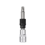 VT13876: Herramienta para desmontar la polea de rueda libre del alternador, con accionamiento estriado y adaptador de llave de vaso, para el mantenimiento de conjuntos de poleas de alternador compatibles.