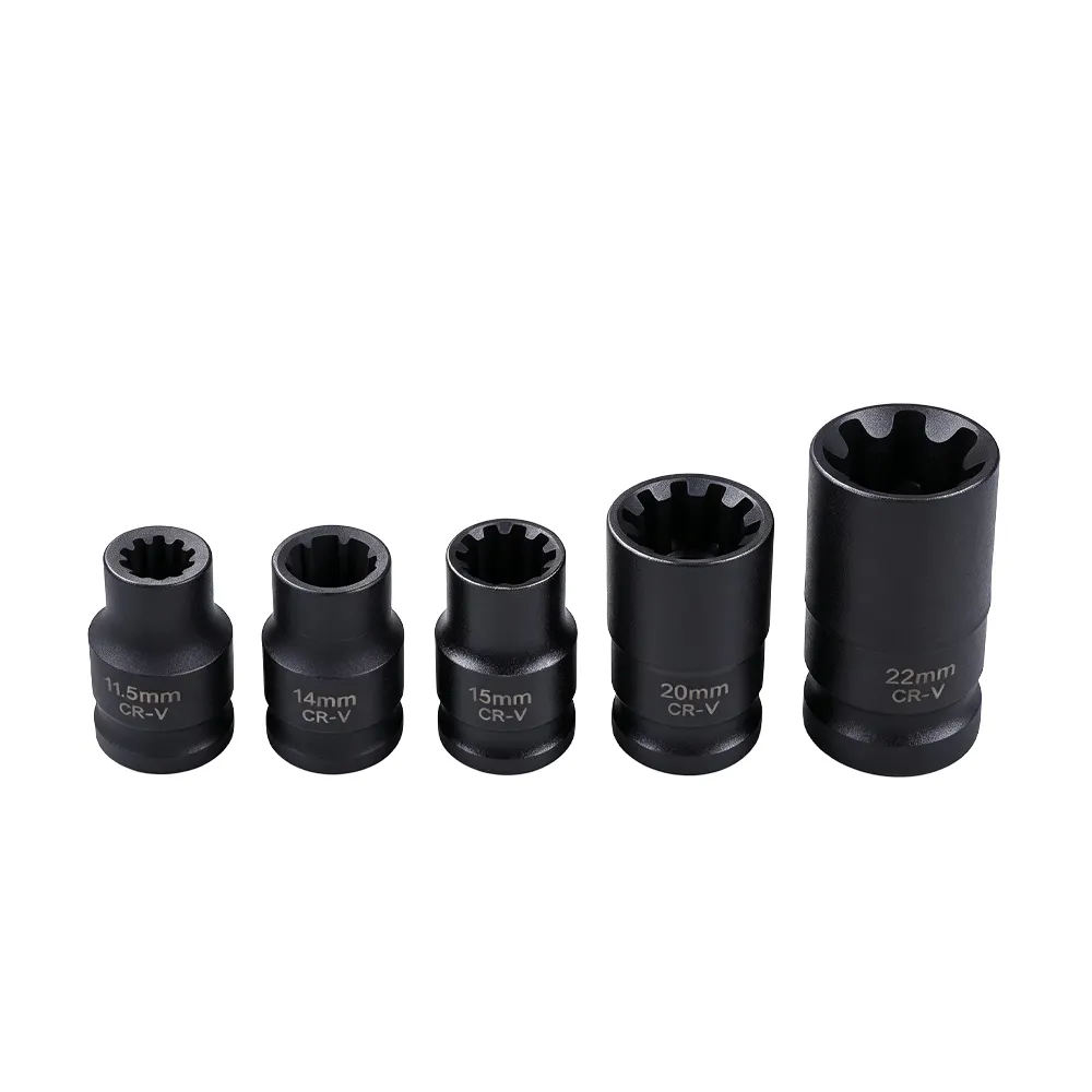 Juego de llaves de vaso para pinzas de freno VAG VT13972C de 5 piezas, con llaves de vaso especiales de 11,5 mm, 14 mm, 15 mm, 20 mm y 22 mm para modelos de VW, Audi y Porsche.