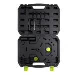 VT14103 : Kit d'outils universel pour le démontage des équilibreurs harmoniques, comprenant une plaque de traction à fentes, des boulons de poussée et des adaptateurs pour le démontage de la poulie de vilebrequin.