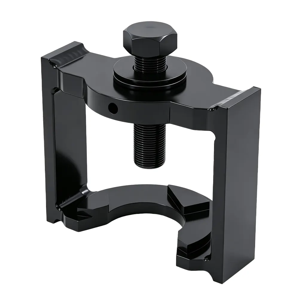 BPW Brake Slack Adjuster Puller Tool 4 VT17594 Threaded automotive component puller with a rigid support frame and central forcing screw for controlled removal of compatible vehicle components.