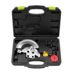 VT17656 : Kit d'outils auxiliaires pour le démontage et le montage des courroies de transmission extensibles, comprenant un support de poulie et des adaptateurs pour l'entretien des courroies de transmission extensibles.
