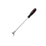 VT18566 Automotive brake spring hook tool with long shaft, ergonomic handle and hooked tip for manipulating brake springs during maintenance.