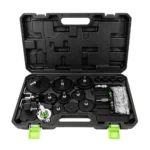 VT18571: Juego de adaptadores para el cilindro maestro de purga de frenos, con adaptadores universales y específicos para cada vehículo, para el cambio profesional del líquido de frenos.
