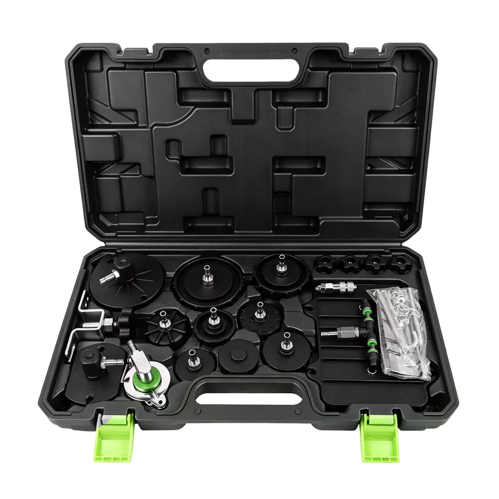 VT18571: Juego de adaptadores para el cilindro maestro de purga de frenos, con adaptadores universales y específicos para cada vehículo, para el cambio profesional del líquido de frenos.