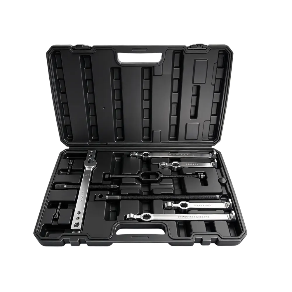 Kit d'extraction de roulements et de poulies à barre en H pour usage intensif de 7 tonnes, n° 3 VT18880D : Kit d'outils d'extraction universel comprenant plusieurs bras d'extraction, une traverse et des vis de serrage filetées pour le démontage de composants automobiles.