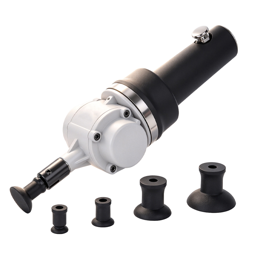 Pneumatic Valve Lapping & Grinding Tool 3 VT19462 Pneumatic valve lapping tool set with 16mm, 20mm, 30mm, 35mm and 45mm suction cups for engine valve lapping and servicing.