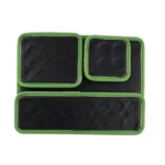 VT20906 Automotive tool storage organizer mat with multiple black storage pockets and green edging for organizing small tools and accessories.